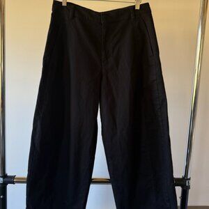 Uniqlo Cotton Barrel Pants Black - Size M
